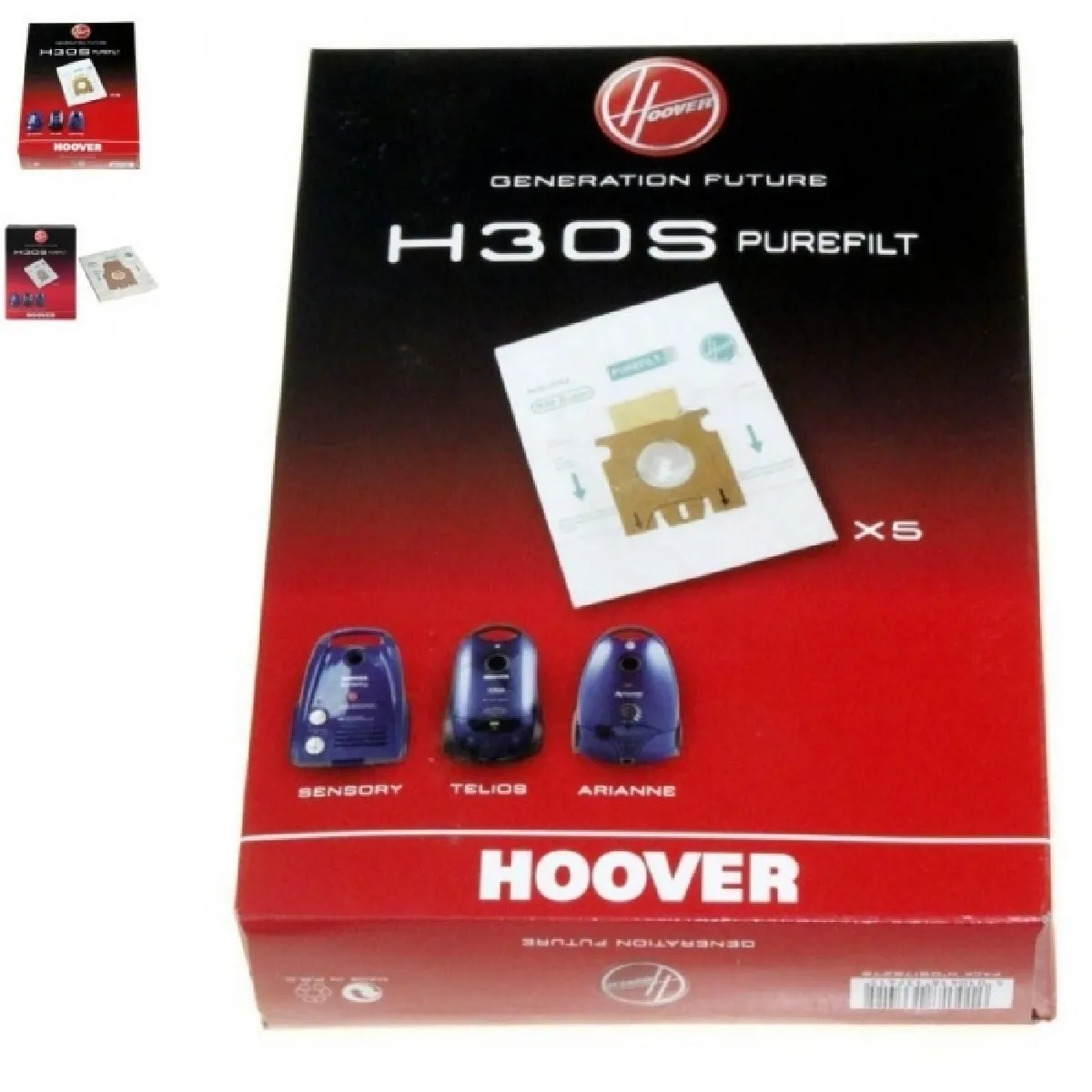 Hoover sacs aspirateur H30S Telios - Lot de 5