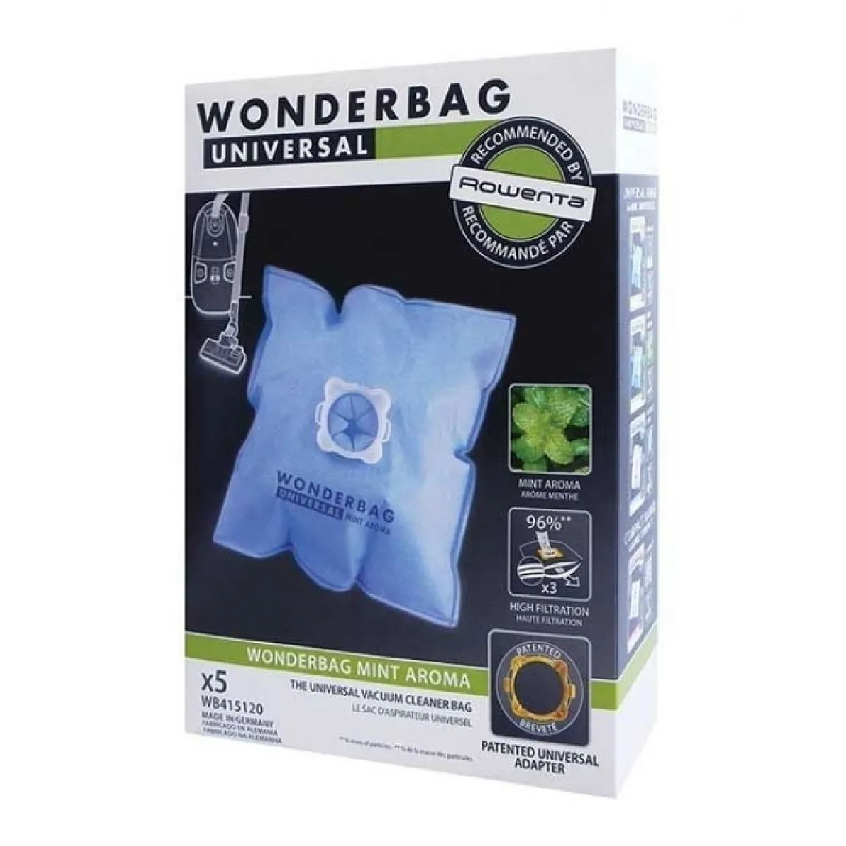 Sacs Aspirateur Rowenta Wonderbag – Microfibre, Lot de 5, Compatible Multi-Modèles - vue 9