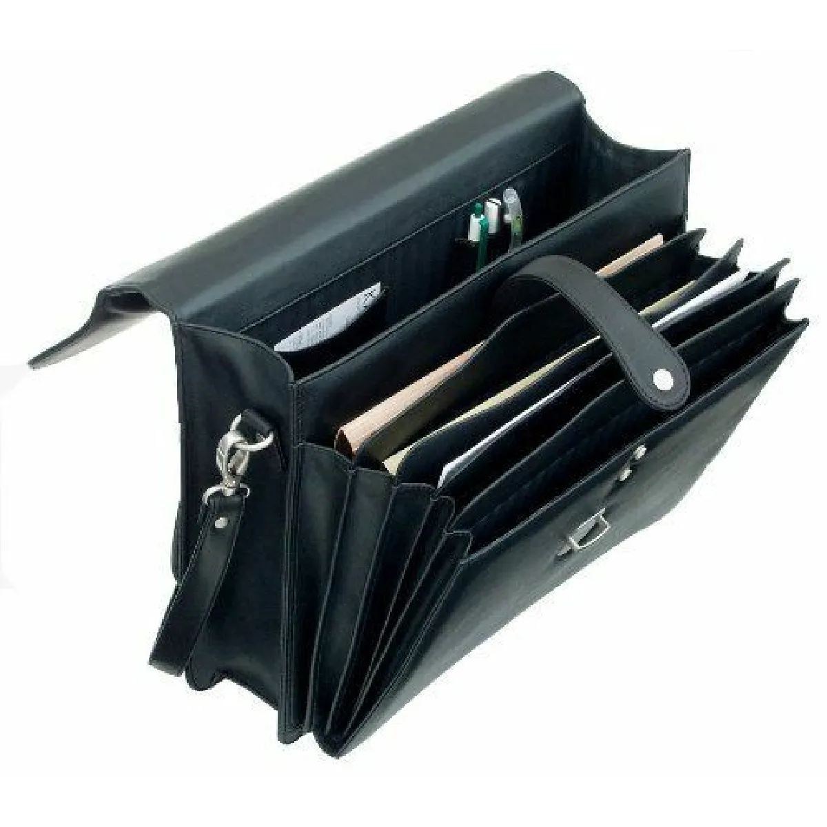 Jüscha - Mallette pour documents - Cuir - Noir - Image 3