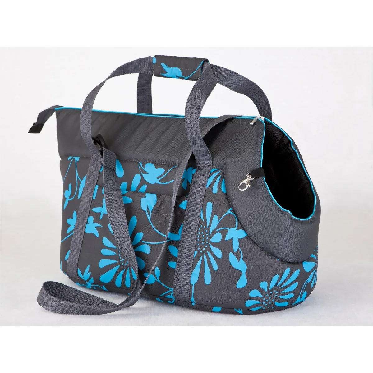 Comparer les prix de HobbyDog, Sac de Transport pour Chiens et Chats, Taille 1, Graphite avec imprimé Fleurs