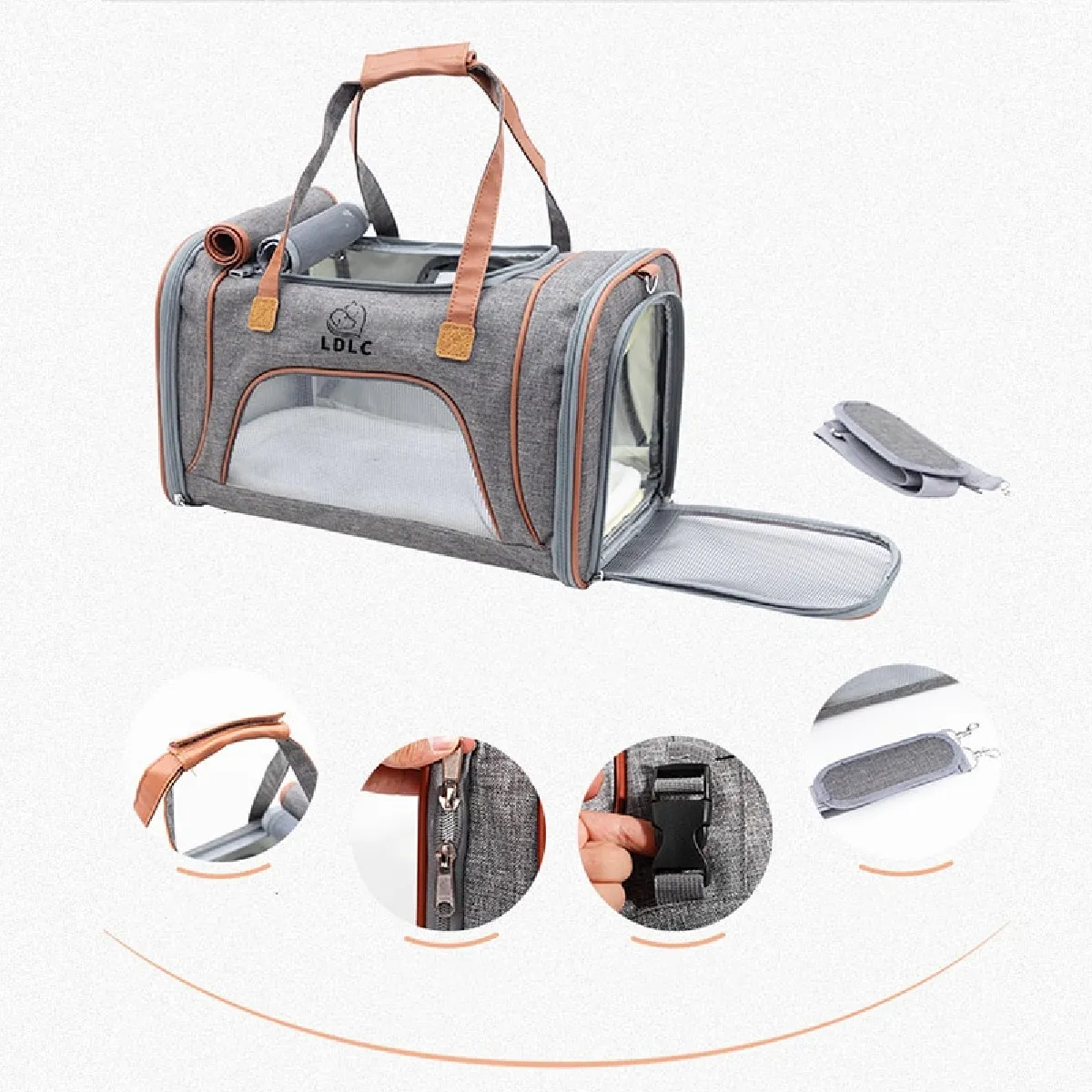 Comparer les prix de Porte-Chats Portable - Gris