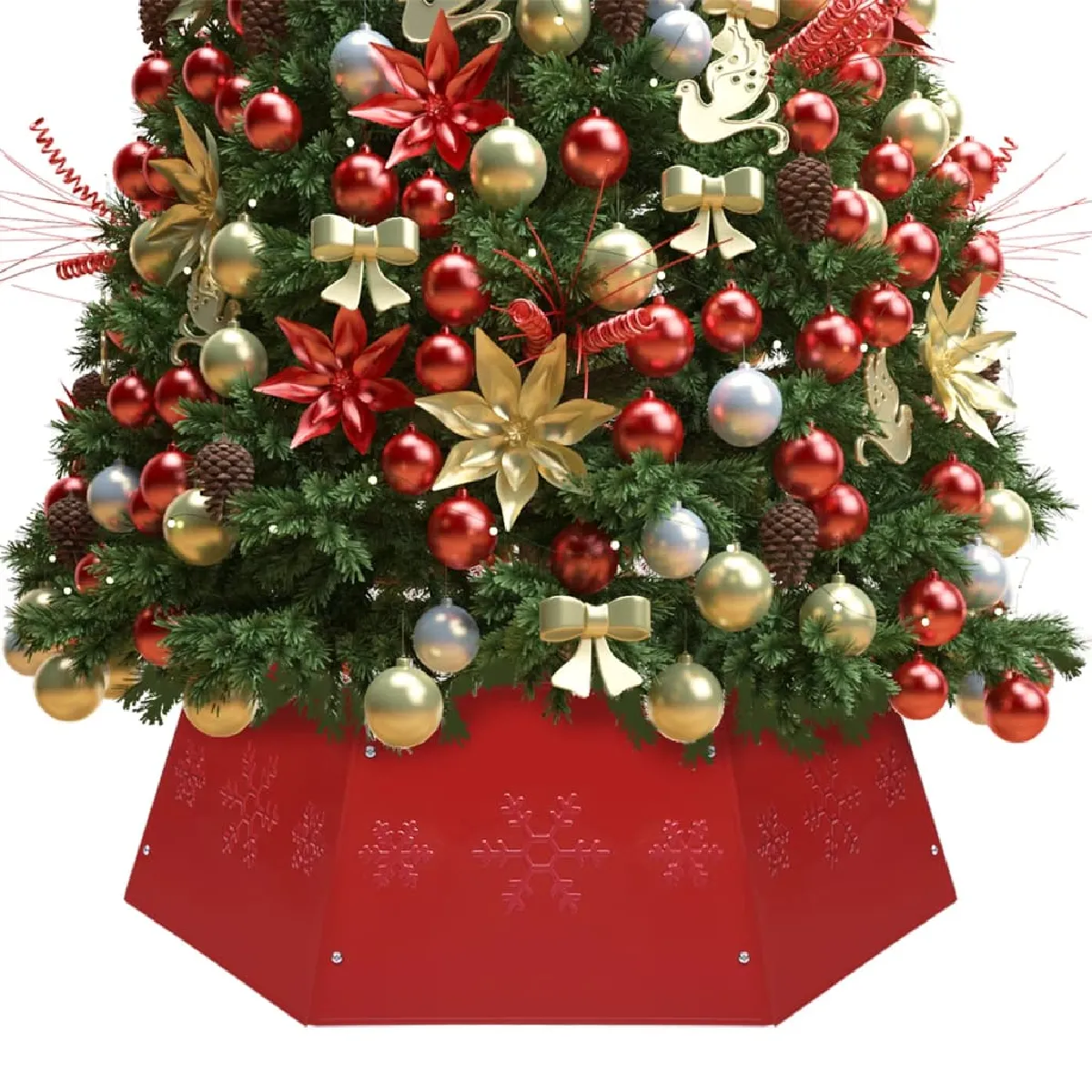 vidaXL Jupe de sapin de Noël Rouge Ø68x25 cm vidaXL Jupe de sapin de Noël Rouge Ø68x25 cm