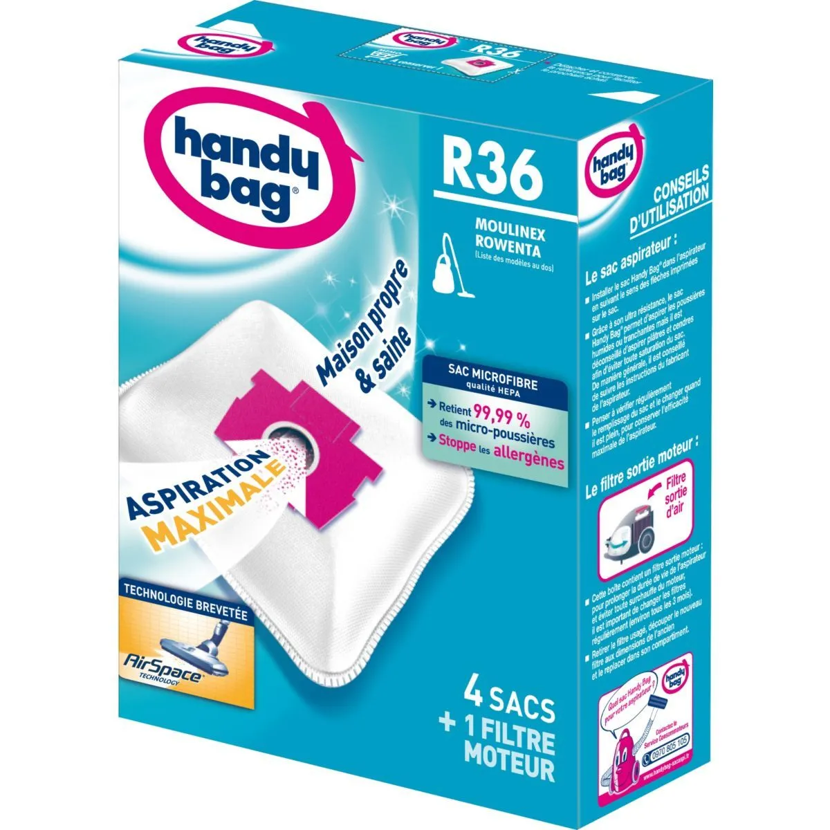 Handy Bag Sacs Aspirateur R36