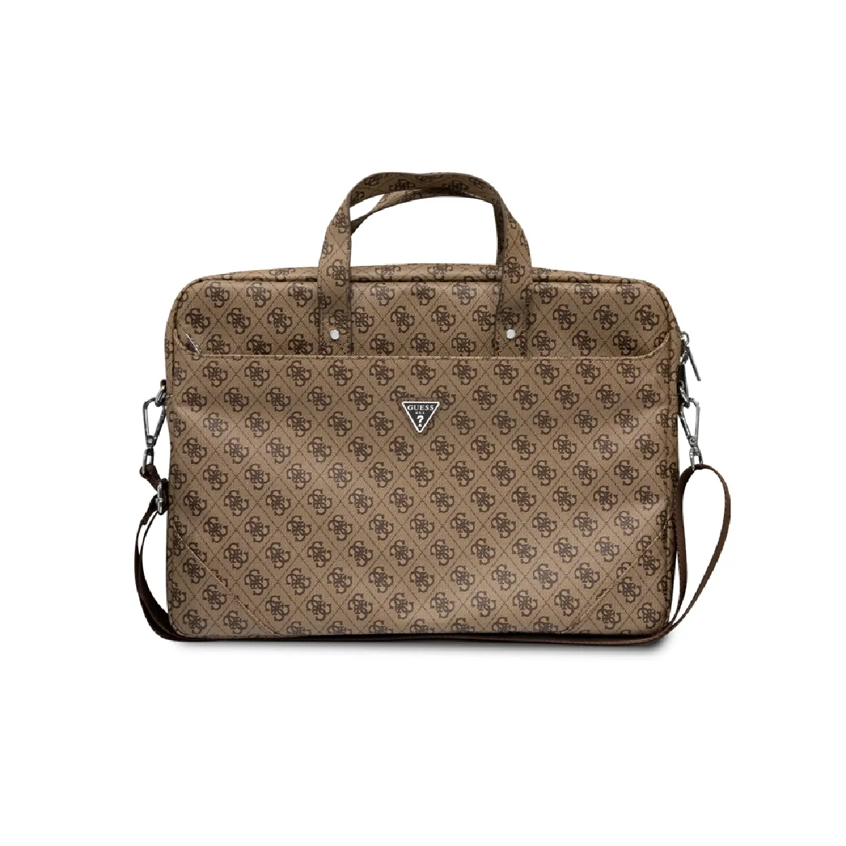 Guess Marron Sacoche Pour Ordinateur Portable 16'' Modèle Hot Stamp