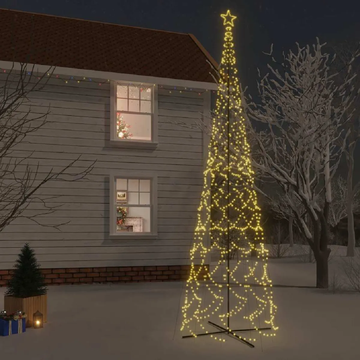 Vidaxl Blanc Arbre De Noël Cône - 800 Cm