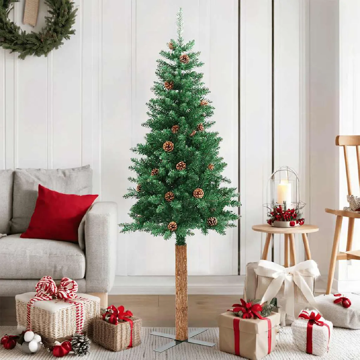 vidaXL Sapin de Noël mince 150 cm - vue 2