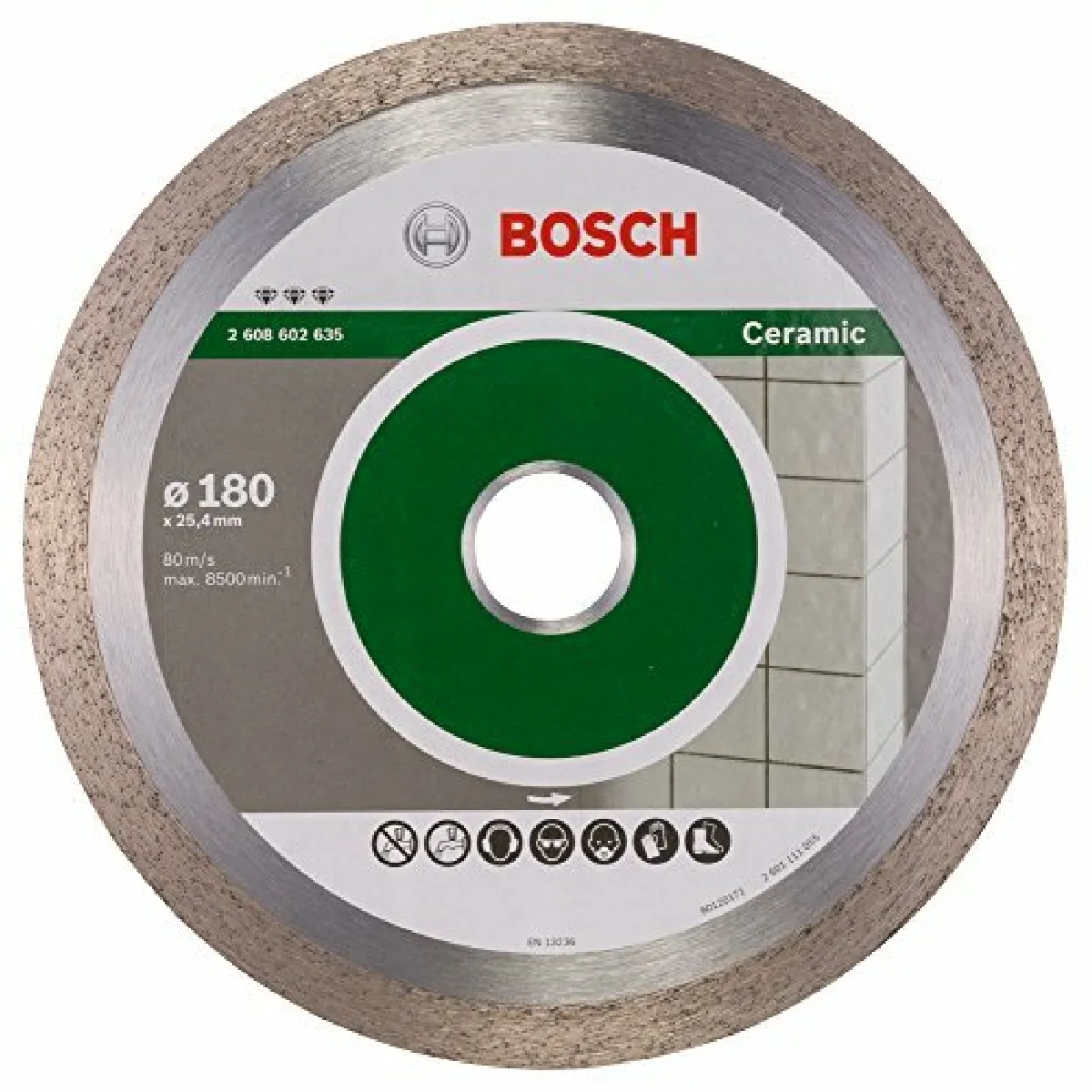 BOSCH Disque à tronçonner diamant Best for Ceramic 180mm
