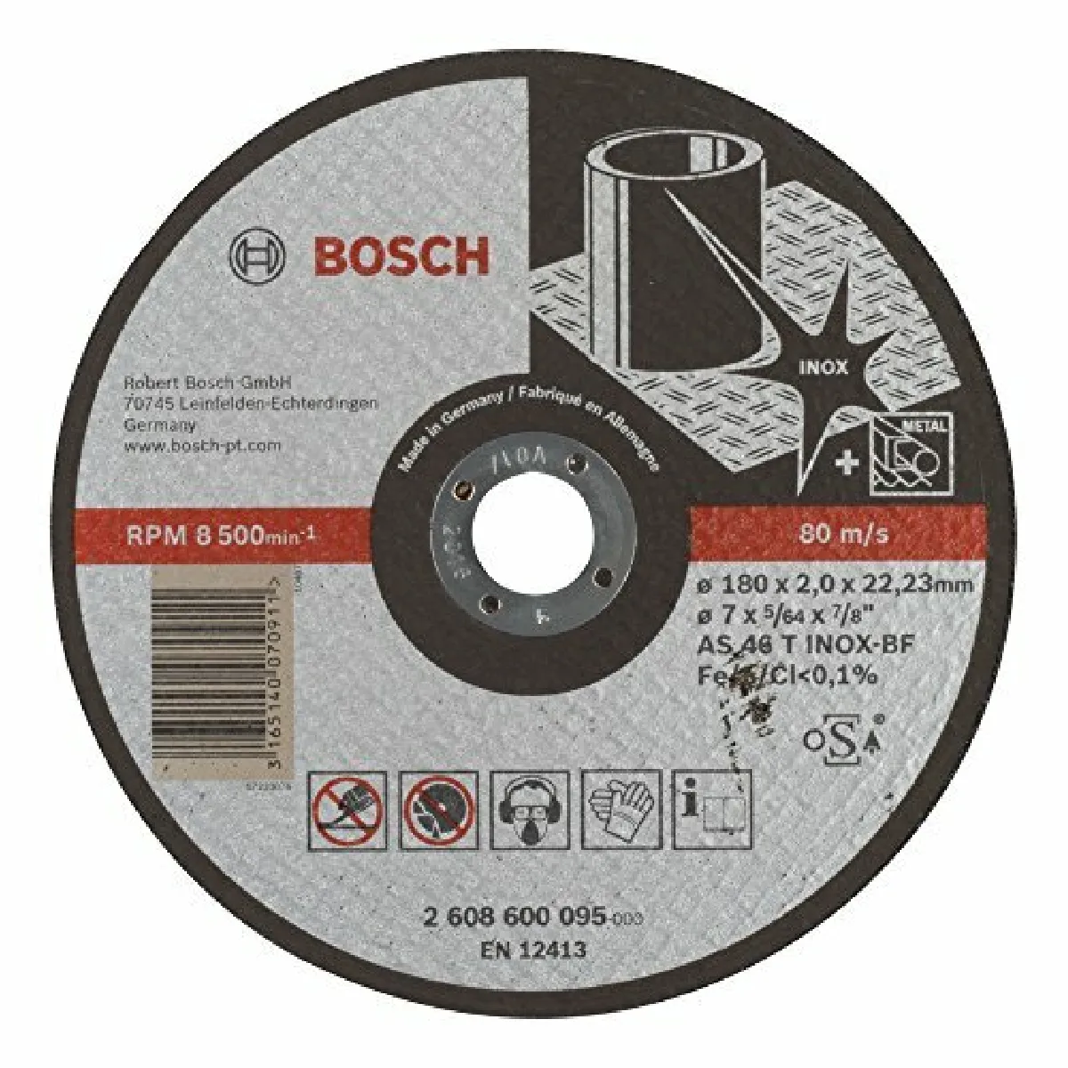 Bosch Disque à tronçonner inox - 180 mm