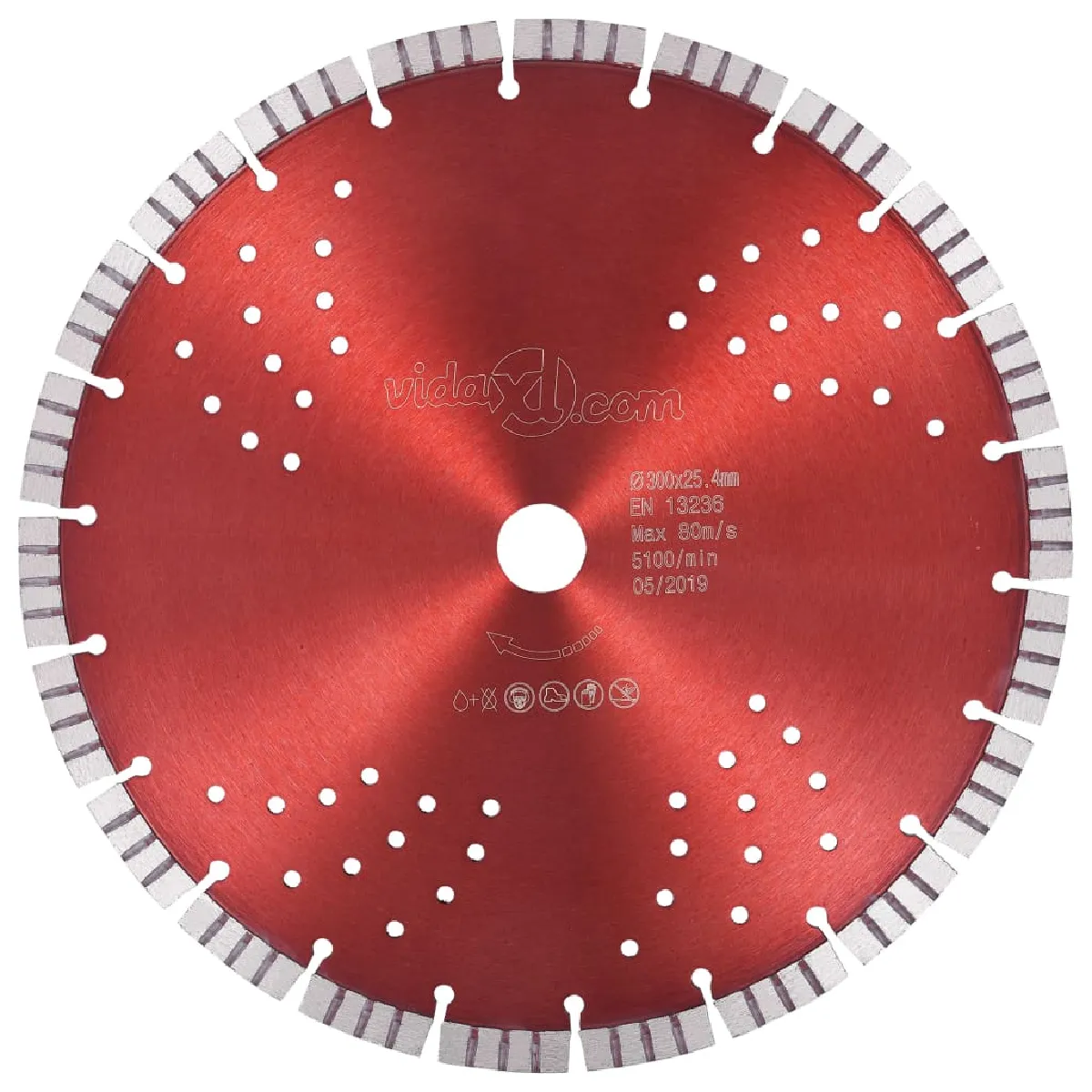 vidaXL Disque de coupe diamanté Turbo 300mm - vue 2