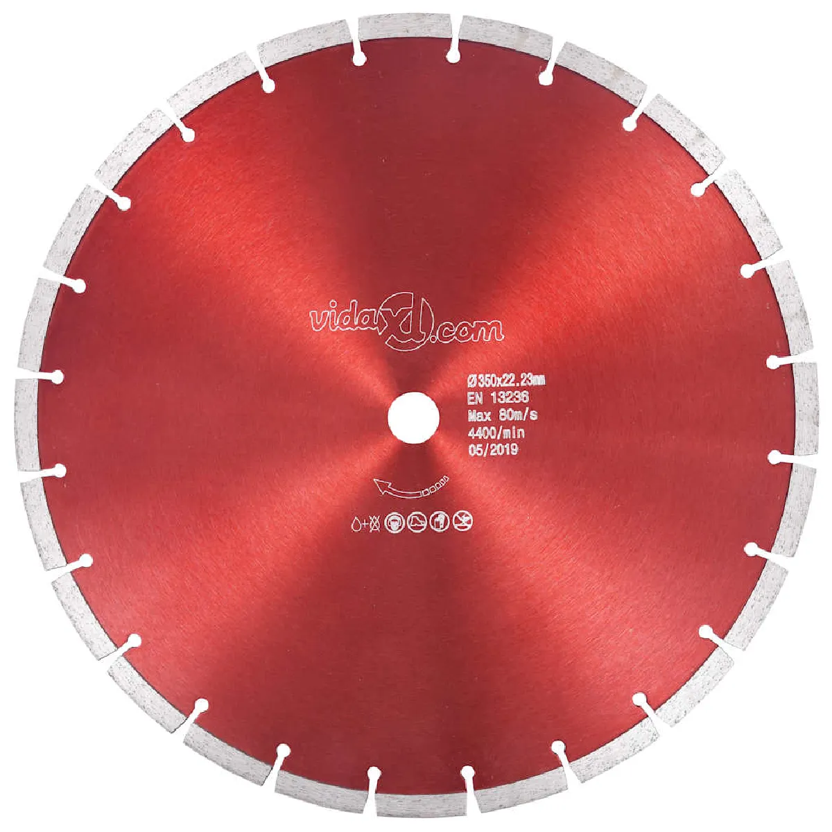 Non Communiqué Rouge Disque De Coupe Diamanté Acier 350 Mm - Image 3