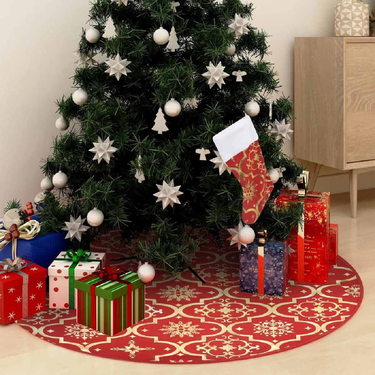 vidaXL Jupe de sapin de Noël de luxe vidaXL Jupe de sapin de Noël de luxe