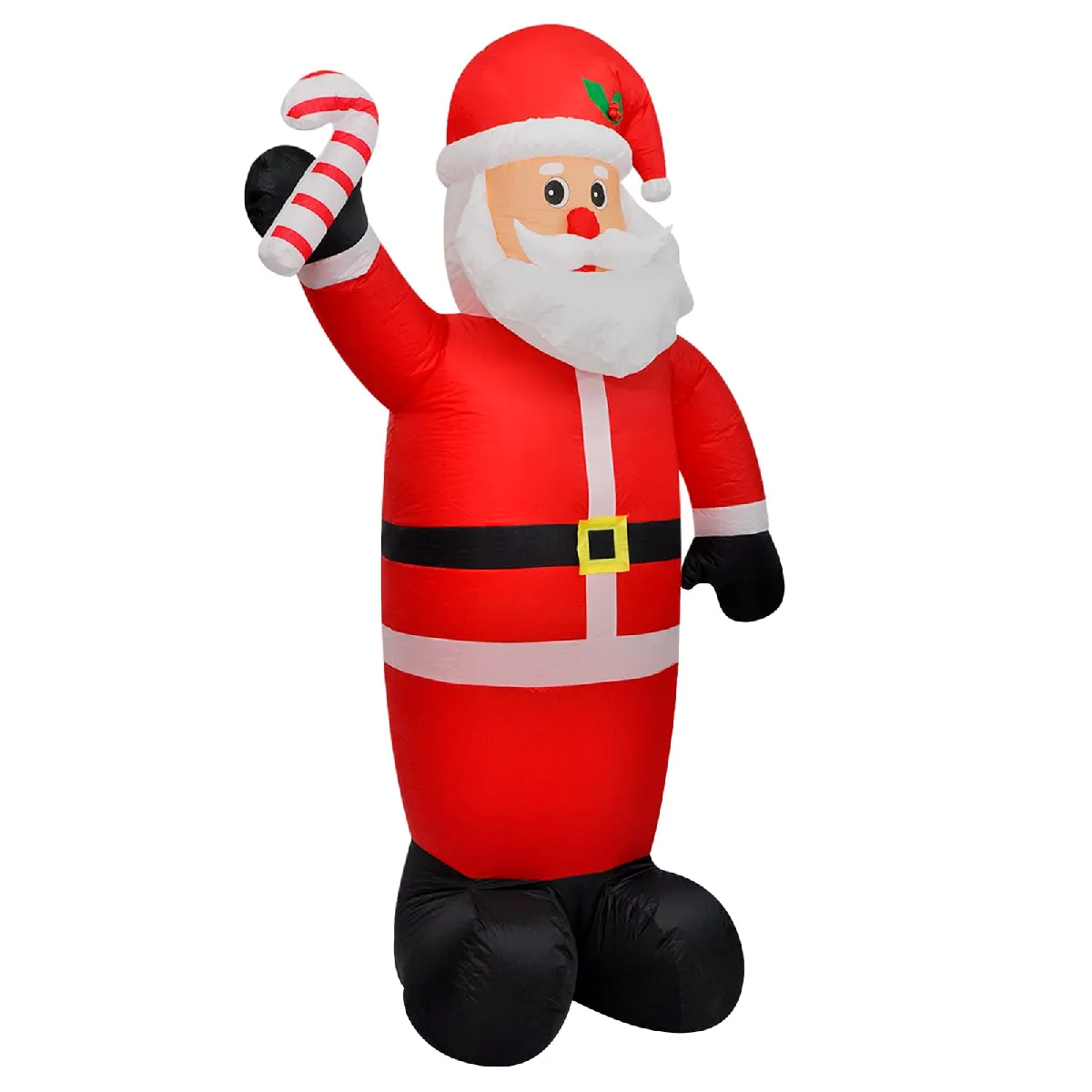 Vidaxl Rouge Père Noël Gonflable 120 Cm Lumières Led Décoration Fête Maison Jardin 242359 - Image 3