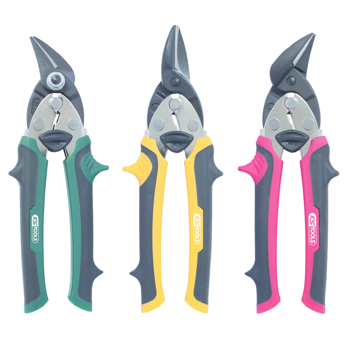 KS TOOLS 118.0150 Kit de 3 Cisailles &agrave; T&ocirc;les - 3 Pcs