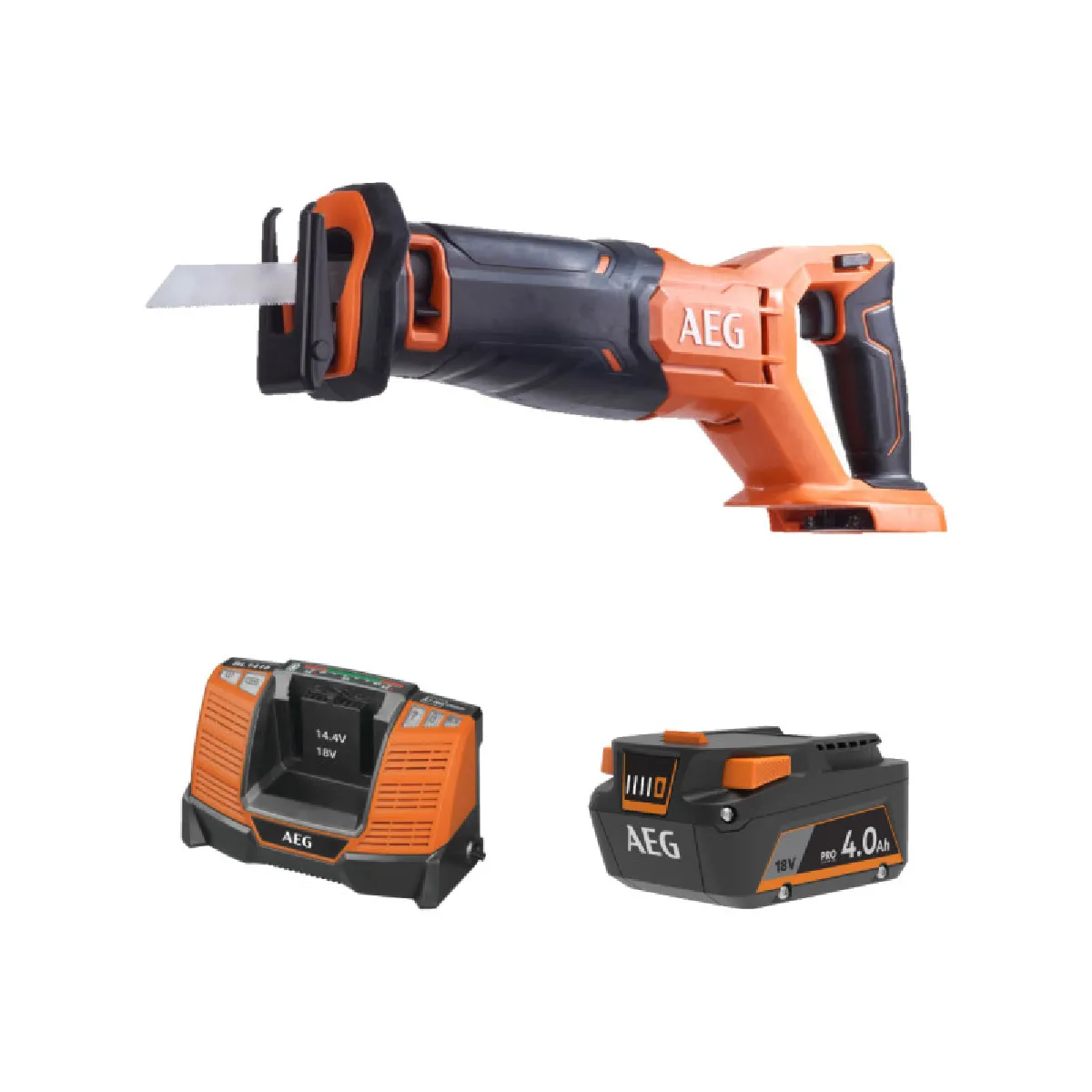 AEG Pack Scie Sabre 18V + Batterie 4.0 Ah