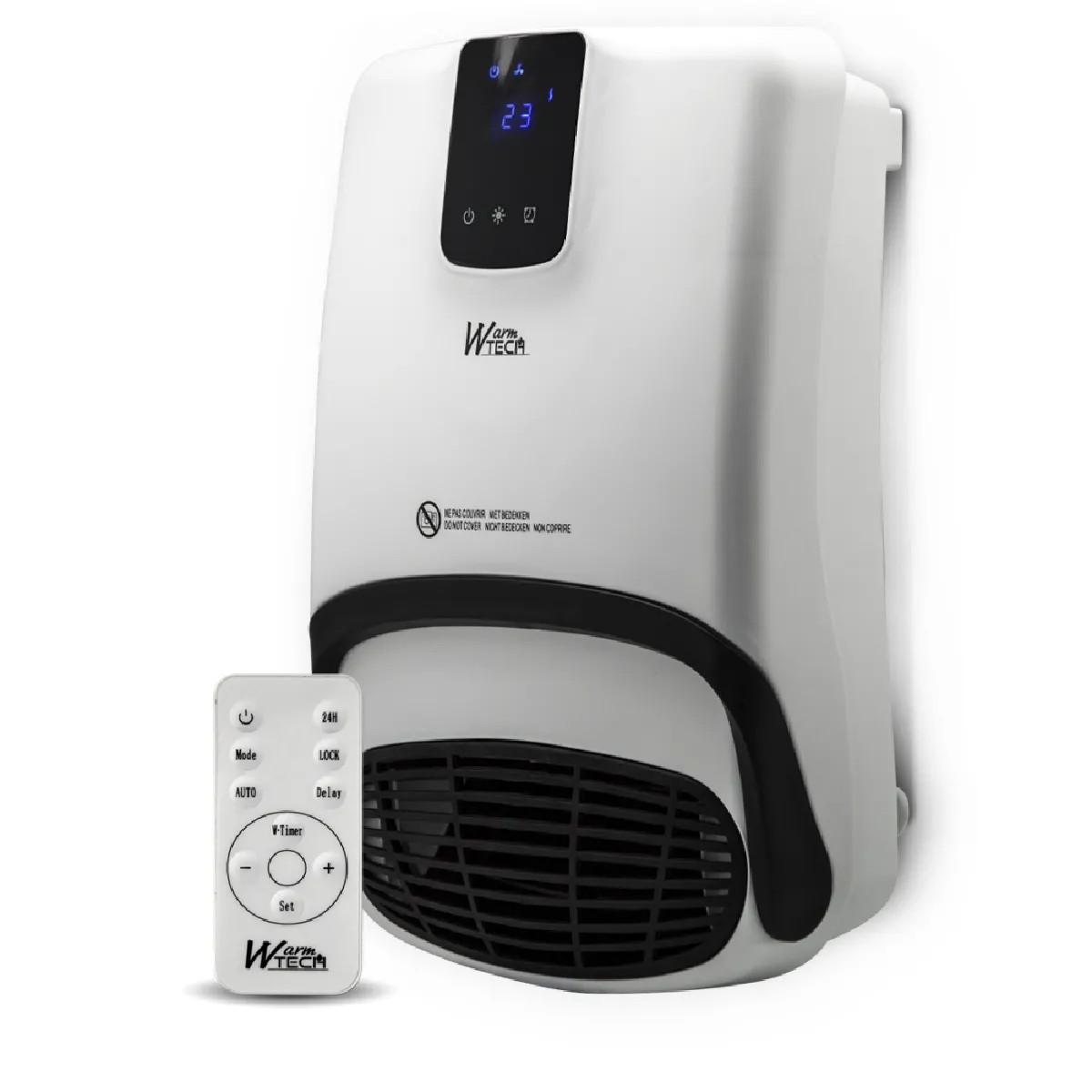 WARM TECH Radiateur soufflant mural s&egrave;che serviettes 2000W -