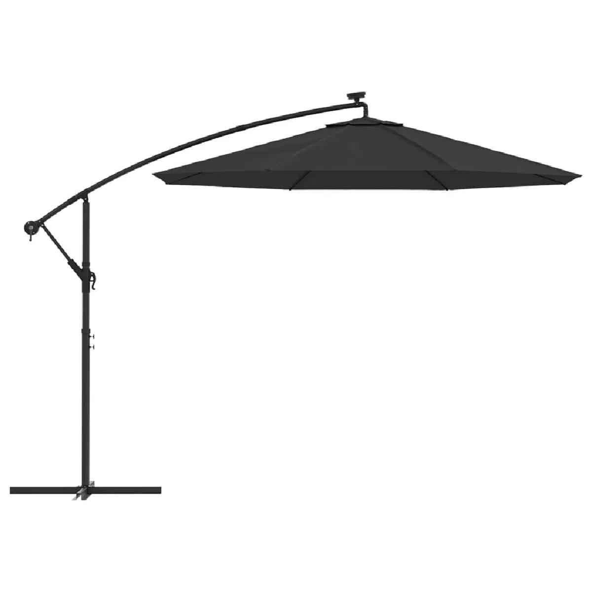Helloshop26 Parasol déporté LED - Noir