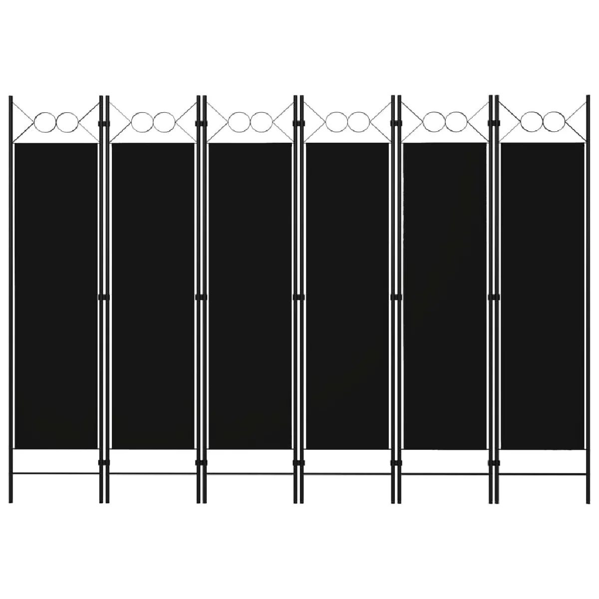 Vidaxl Cloison de séparation 6 panneaux Marron 240x180 cm - vue 2