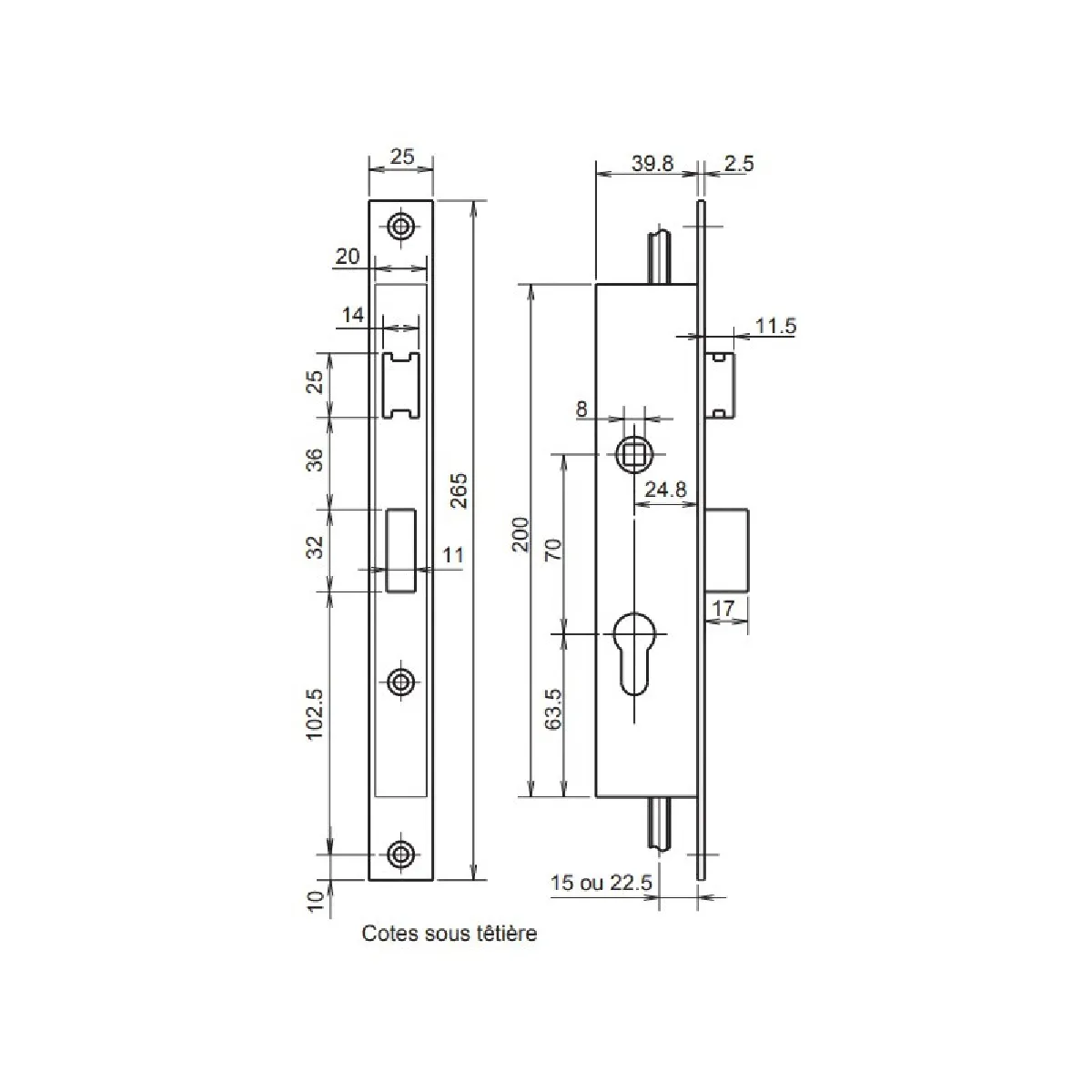 Metalux Serrure Multipoints À Tringles