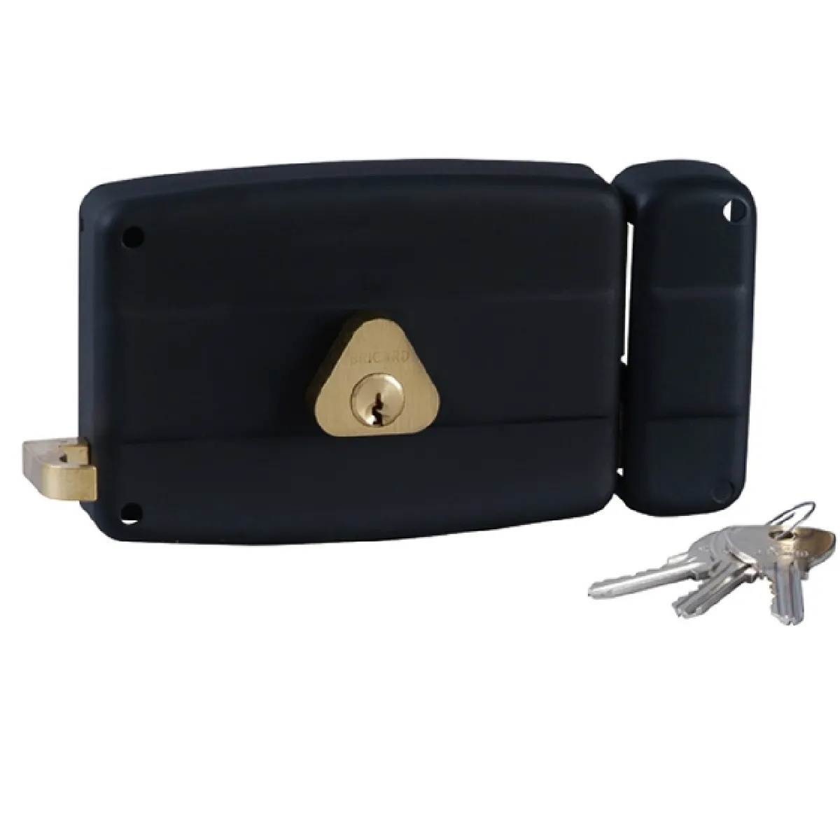 Bricard Noir Serrure En Applique Horizontale Monopoint