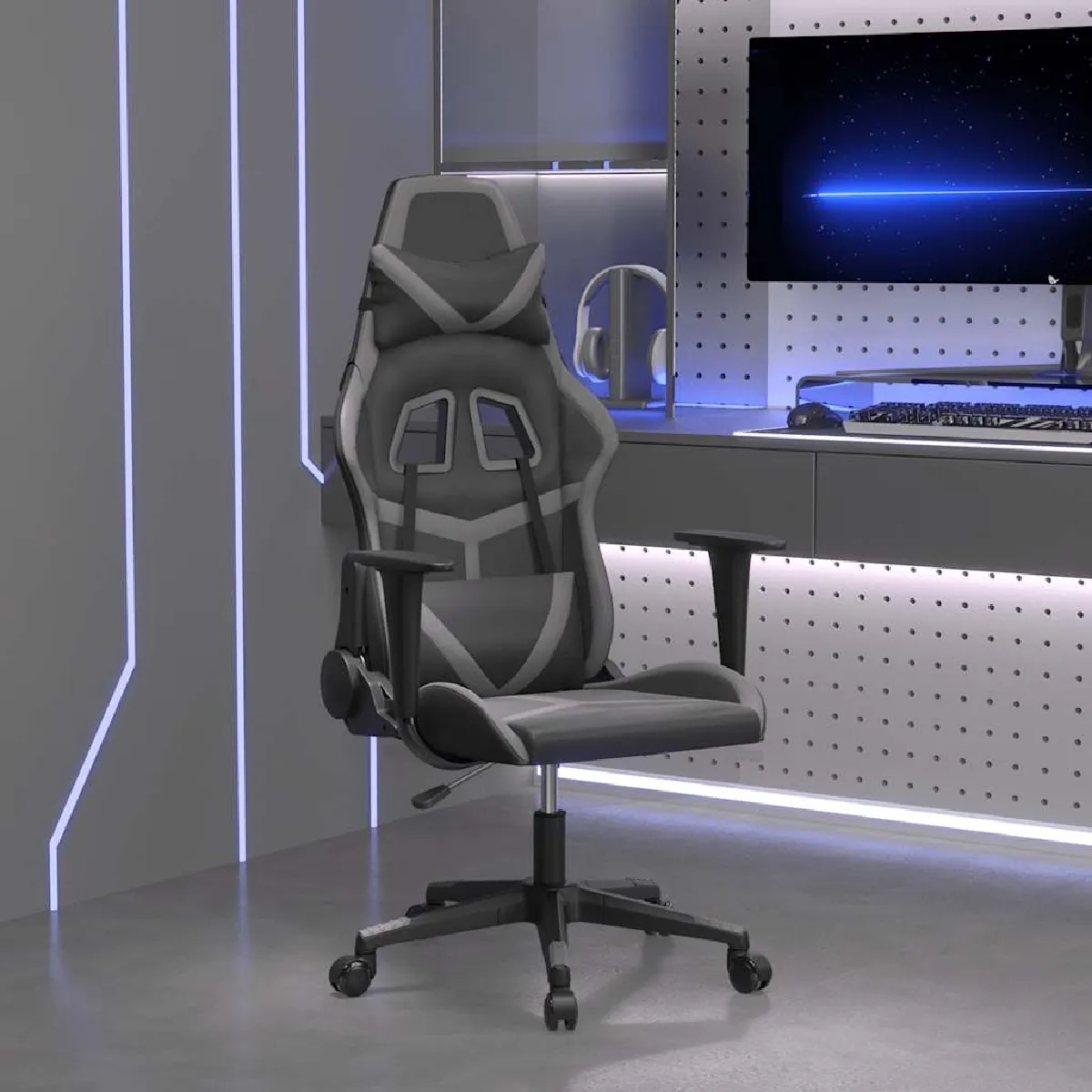 Vidaxl Noir/Gris Massage