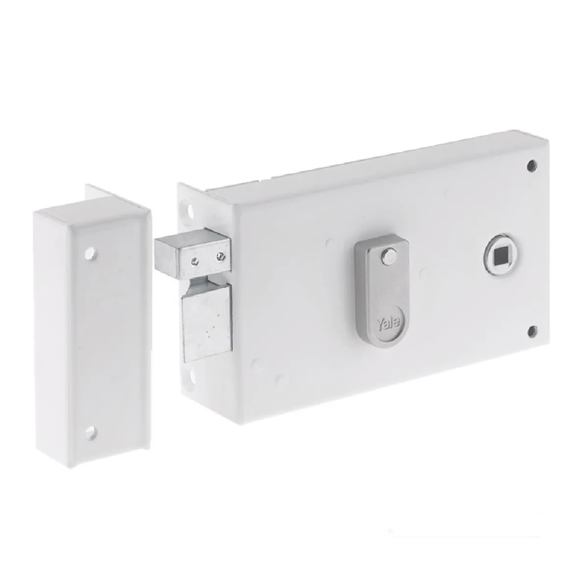 Yale Blanc Serrure En Applique De Grille Gauche