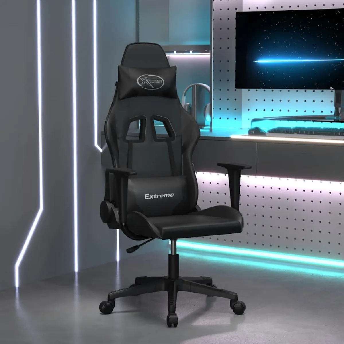 Vidaxl Noir Chaise Gaming