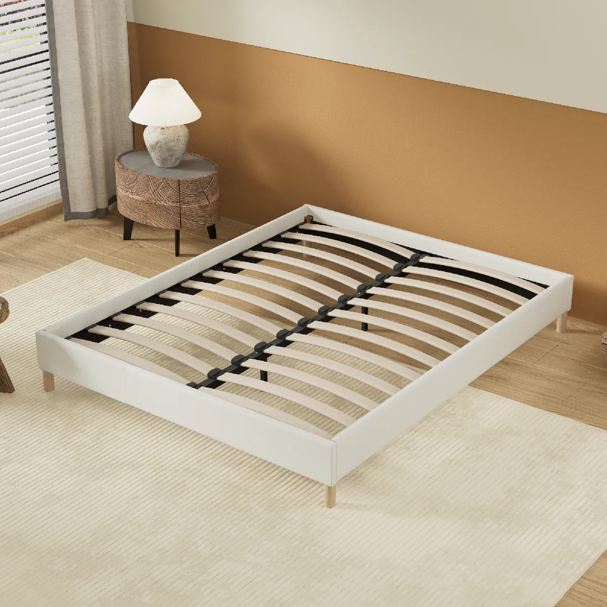 Sommier à Lattes VidaXL Avec Matelas Rose 120x190 Cm - Velours Doux Et Confortable