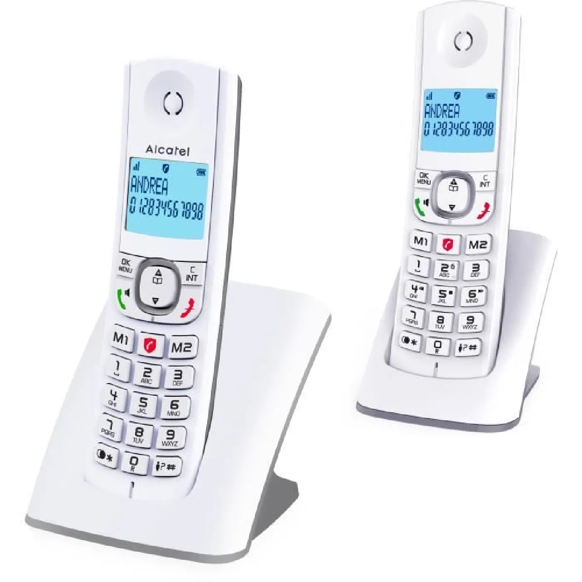 Alcatel Gris/Blanc Téléphone Fixe Sans Fil - Et