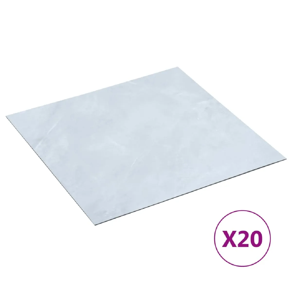 vidaXL Planches plancher autoadhésives 20 pcs blanc motif marbre