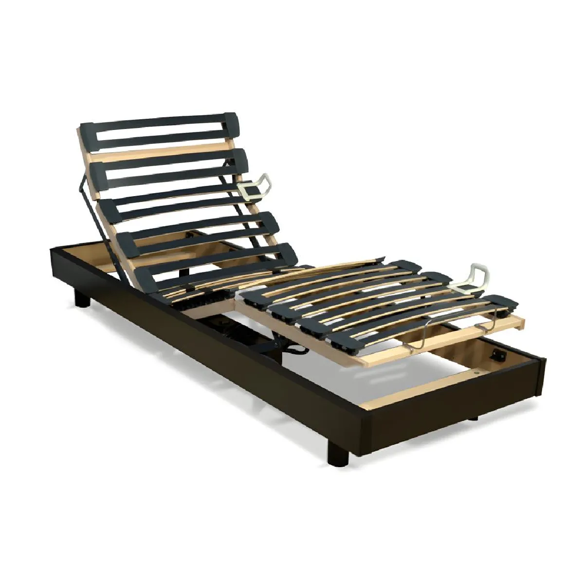 FENRIR de DREAMEA Sommier électrique 80x200 Noir