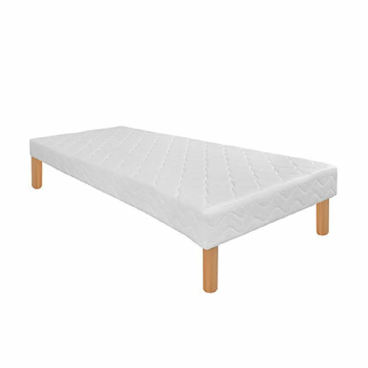 MES  Sommier tapissier &agrave; ressorts - Blanc