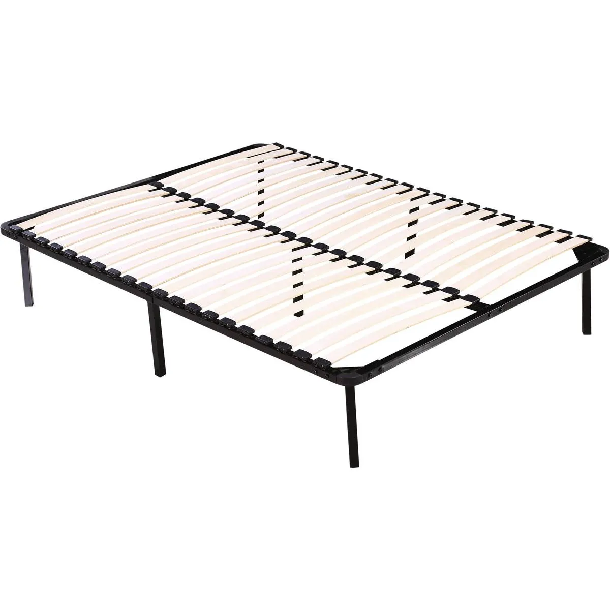 Cadre à lattes + pieds pour matelas de 160 x 200 cm - 20 lattes Cadre à lattes + pieds pour matelas de 160 x 200 cm - 20 lattes