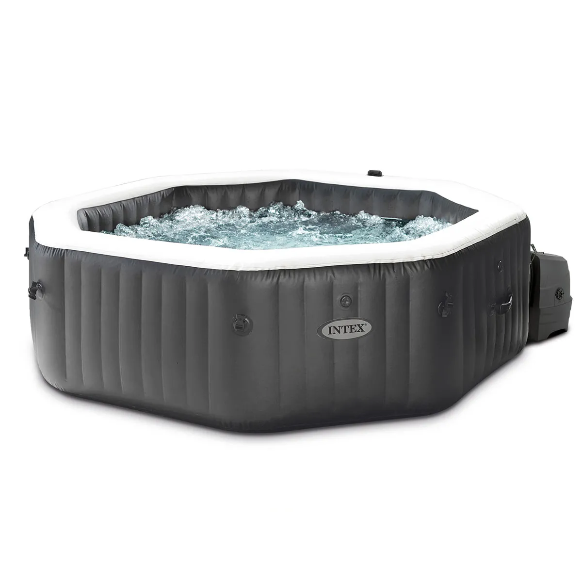 Spa gonflable PureSpa Carbone octogonal Bulles et Jets 4 places Intex