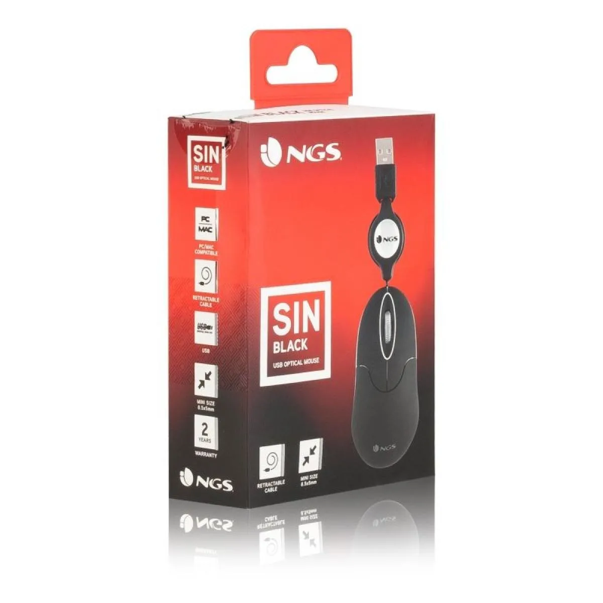 Ngs Noir Sin - Souris - Droitiers Et Gauchers - Optique - 3 Boutons - Filaire - Usb - Image 3