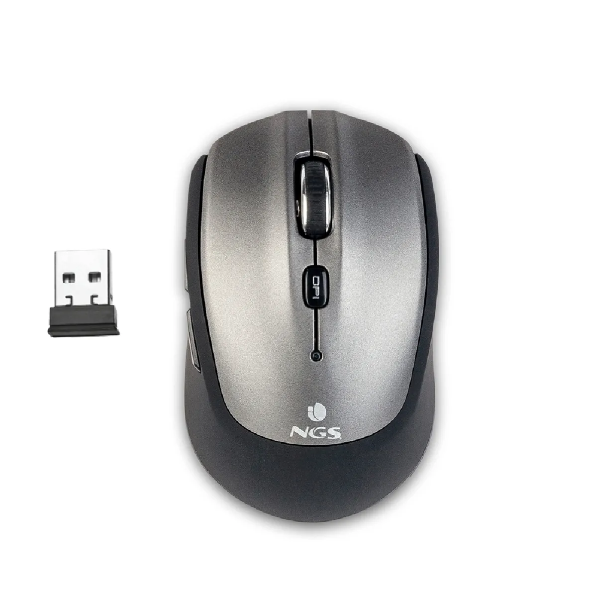 Ngs Argent Frizz Dual - Souris - Droitiers Et Gauchers - Optique - 5 Boutons - Sans Fil - 2.4 Ghz, Bluetooth - Récepteur Sans Fil Usb - Pour La Vente Au Détail - Boîte De Suspension - Image 3