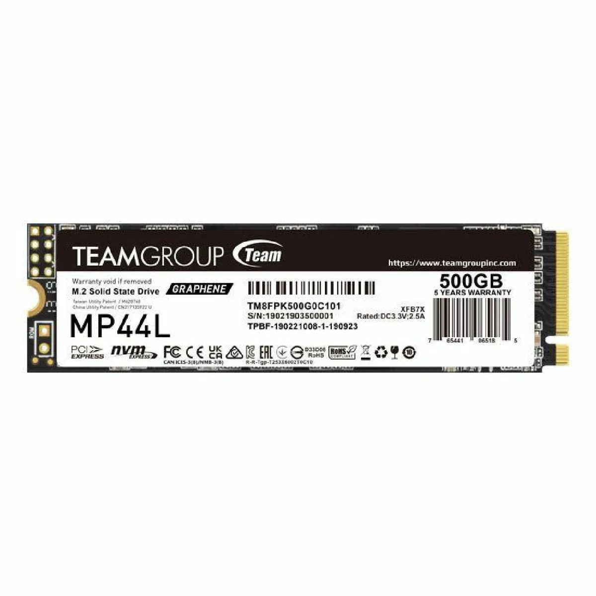 TEAMGROUP MP44L 500GB NVMe PCIe Gen4x4 M.2 2280