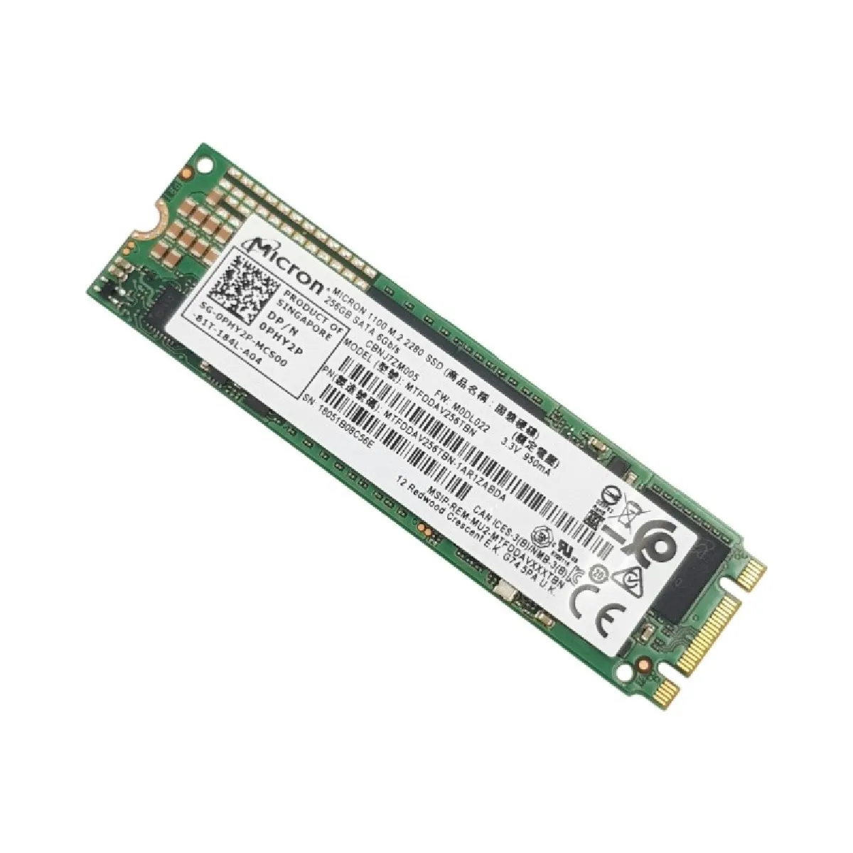 Disque interne SSD Micron 1100 M.2 2280 – 256 Go • Ultra-rapide et