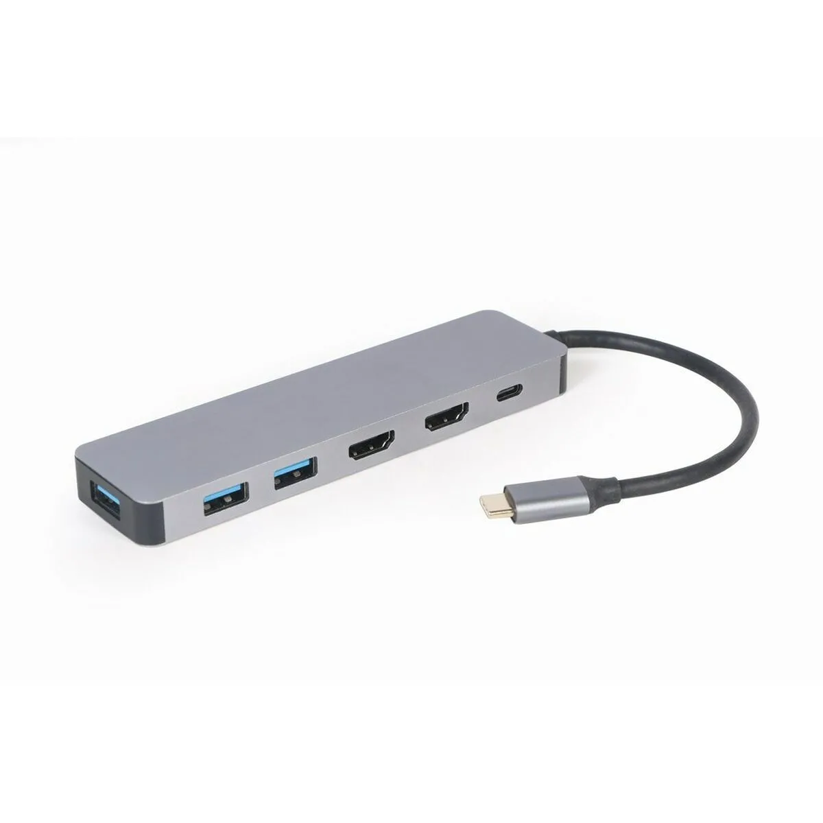 Gembird Gris/Argent Station D'accueil Usb-C - Argenté