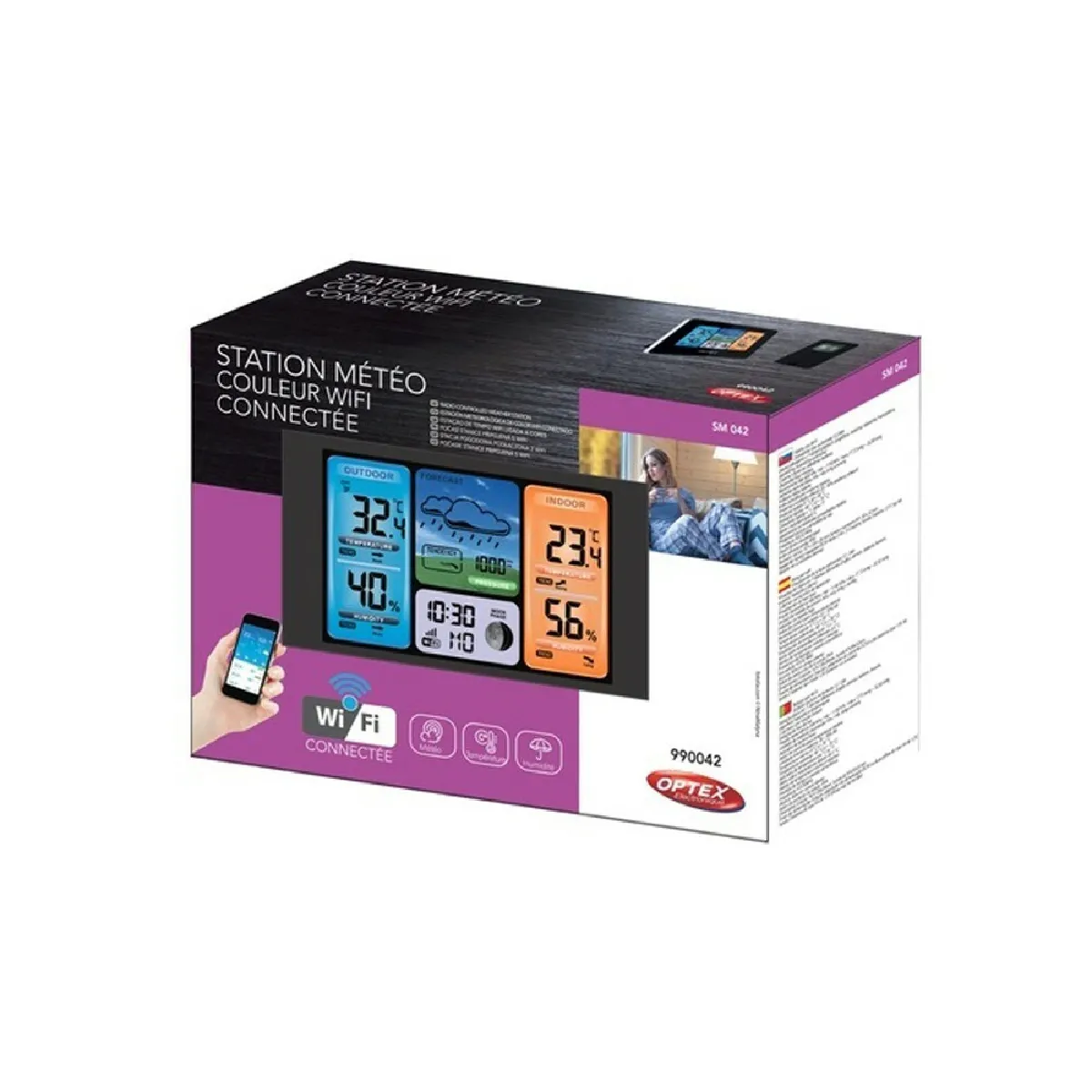 Station Météo Sans Fil Avec 3 Capteur Horloge Numérique Thermomètre