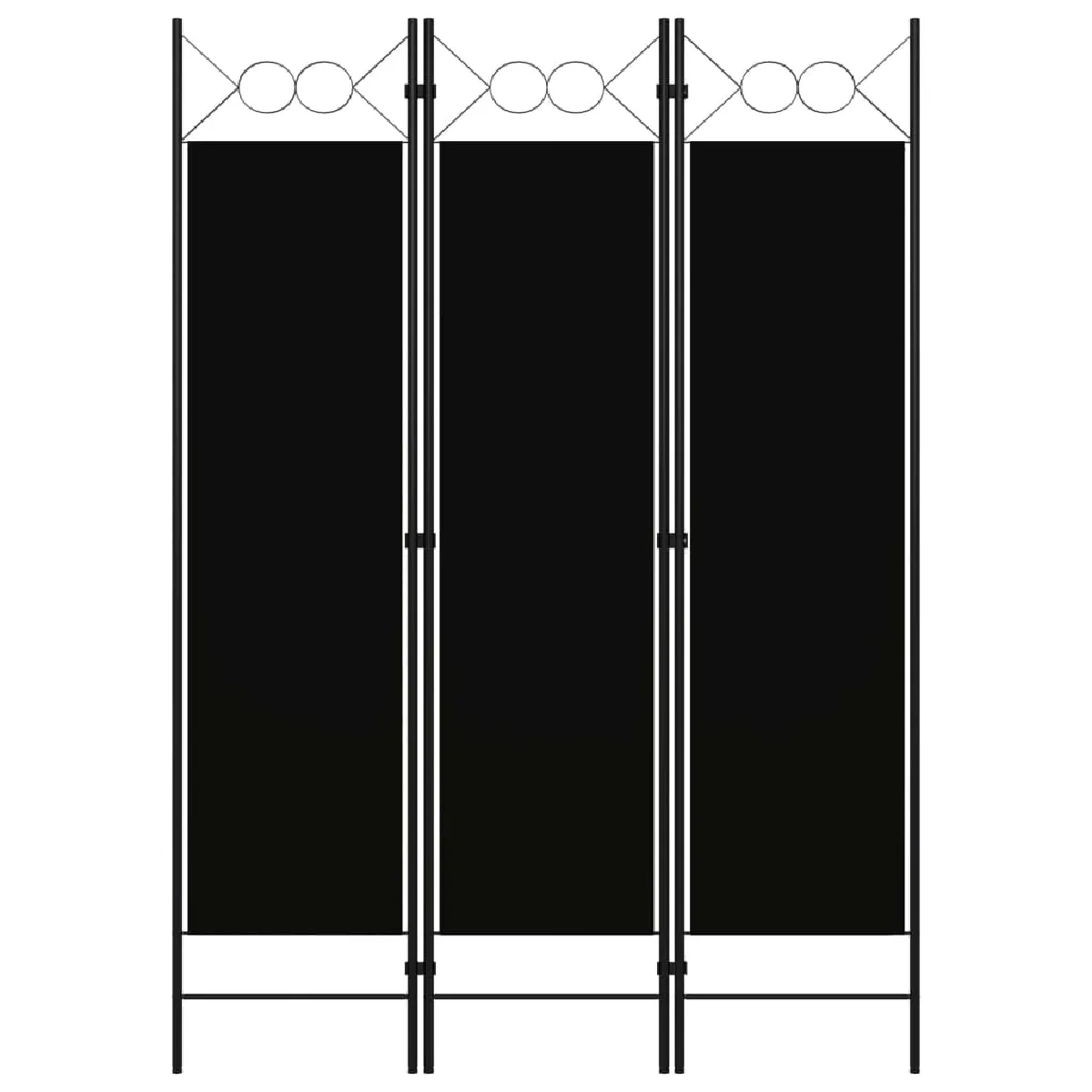 Vidaxl Cloison de séparation 3 panneaux Noir 120x180 cm