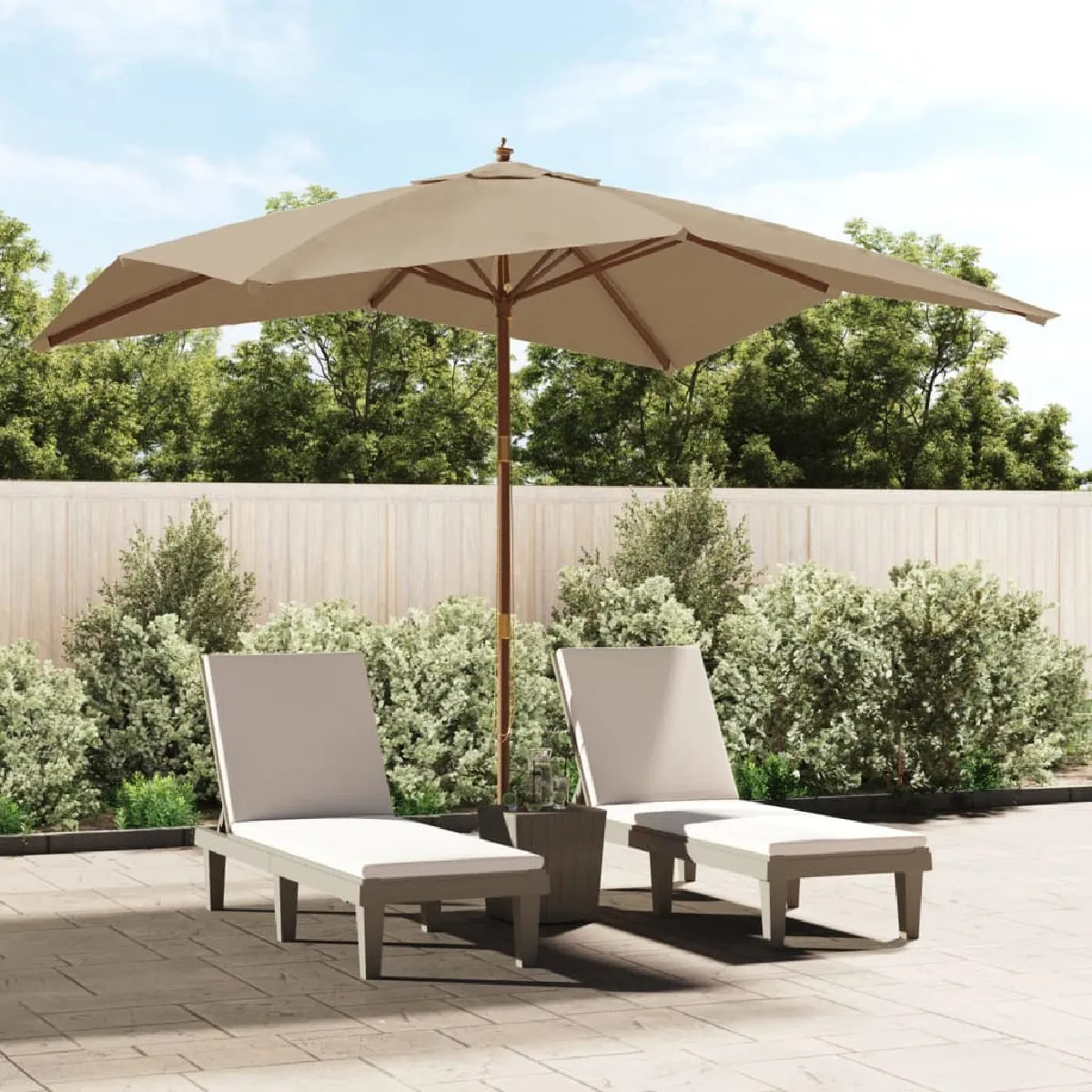 vidaXL Parasol de jardin 300x300 cm - vue 6