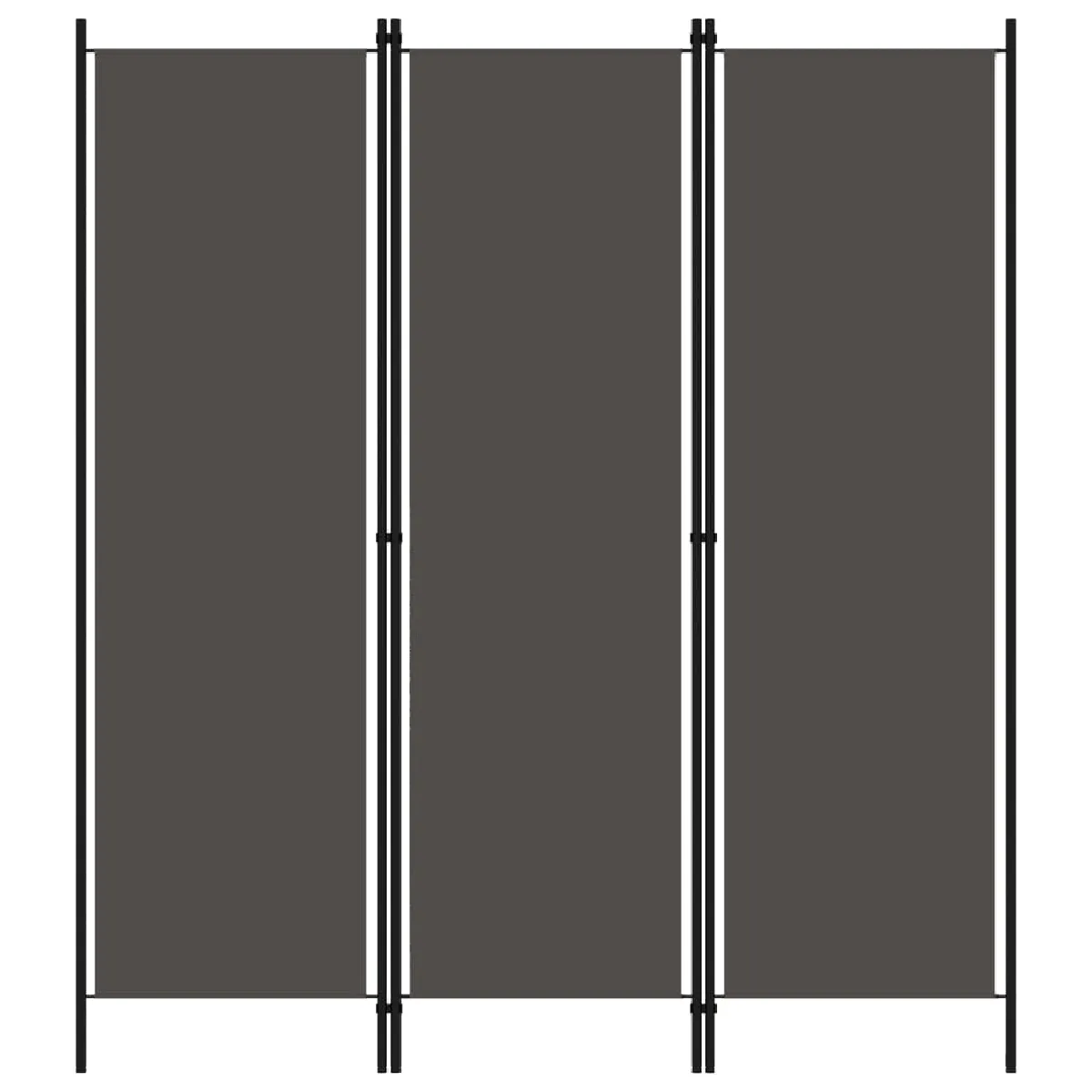 VidaXL Cloison de séparation 3 panneaux Anthracite