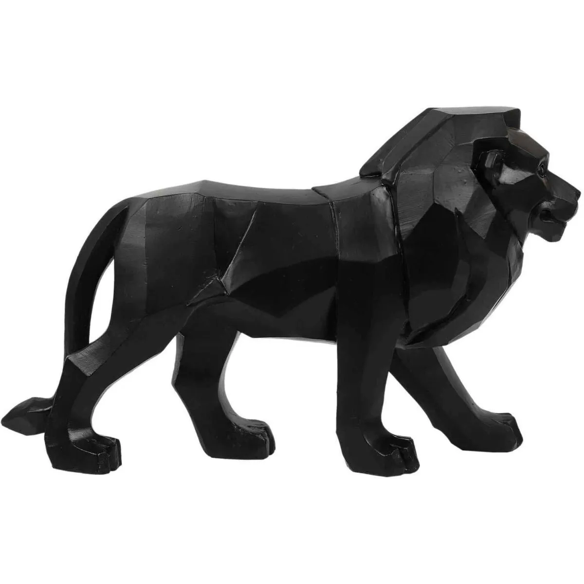 The Home Deco Factory Noir The_home_deco_factory Statuette Lion Origami