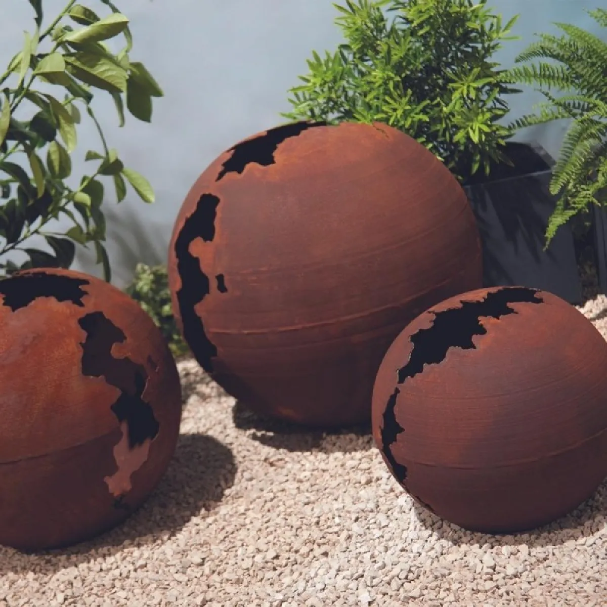 Piquet Décoratif "Bienvenue" En Métal Recyclé Rouillé - Hauteur 138 Cm - Pour Jardin, Entrée De Maison