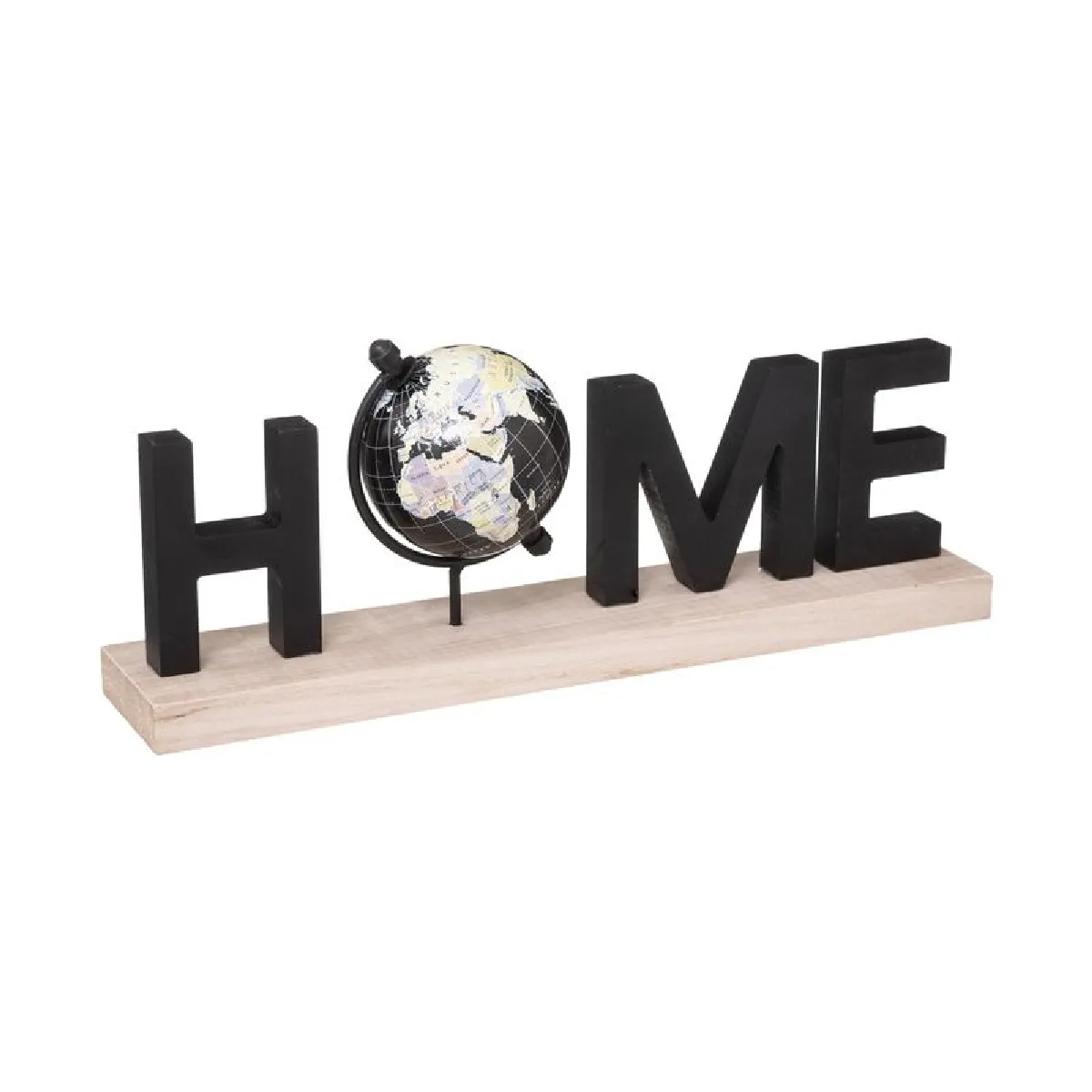 Non Communiqué Noir Atmosphera Créateur D'intérieur - Mot Déco À Poser "Home Globe" 36Cm - Image 2