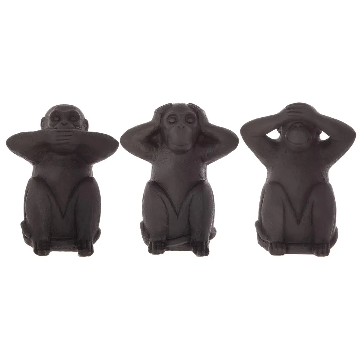 Atmosphera Noir Statuette Singes Sagesse