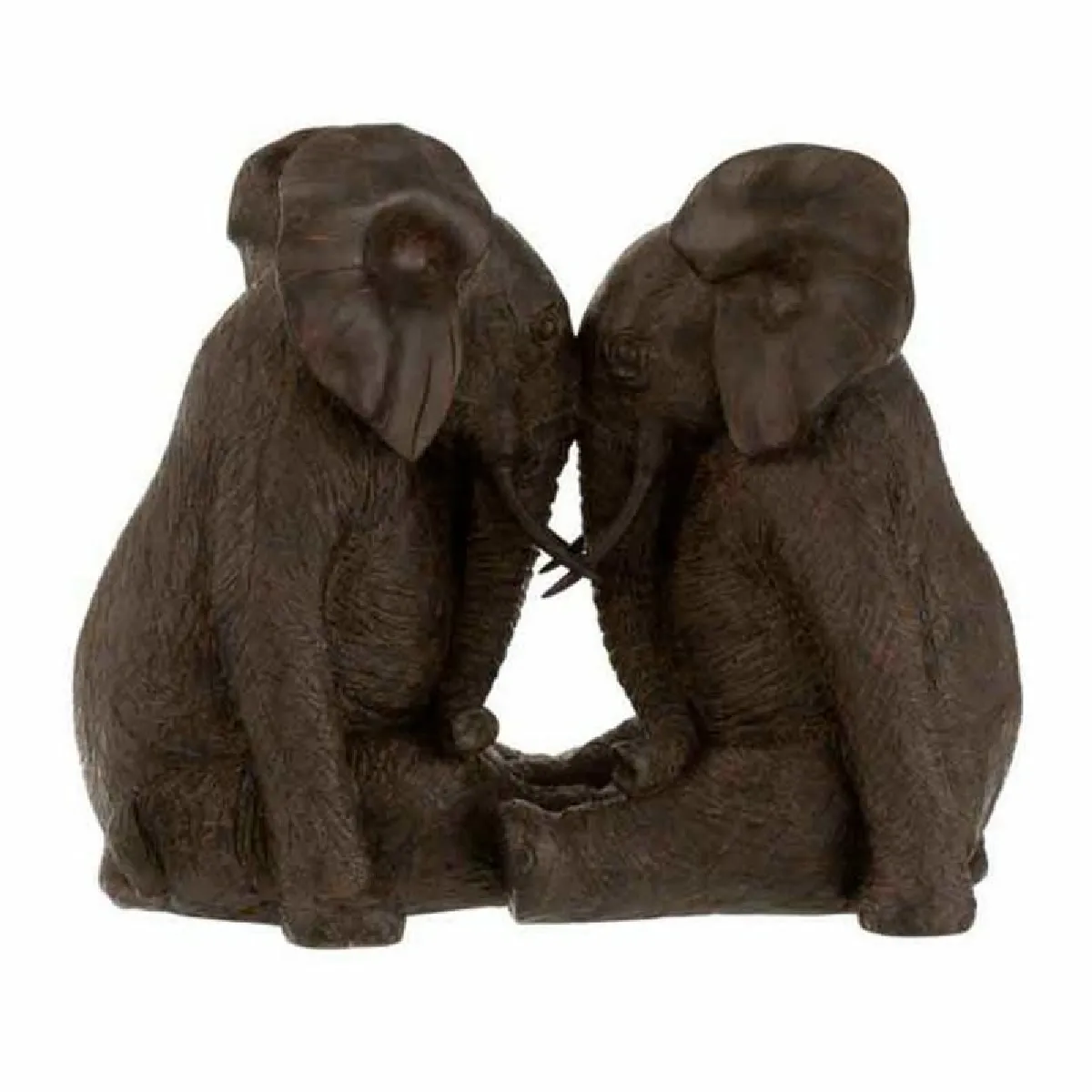 Paris Prix Marron Statuette Couple D’éléphants
