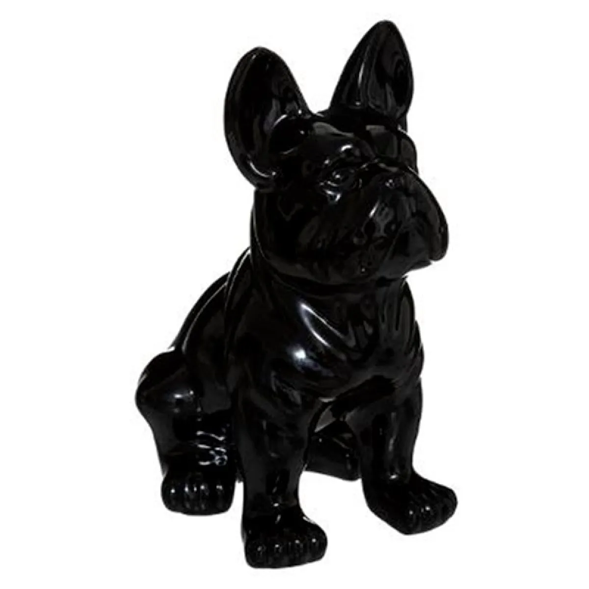 Non Communiqué Noir Statuette Déco "Bulldog" 22Cm - Image 3