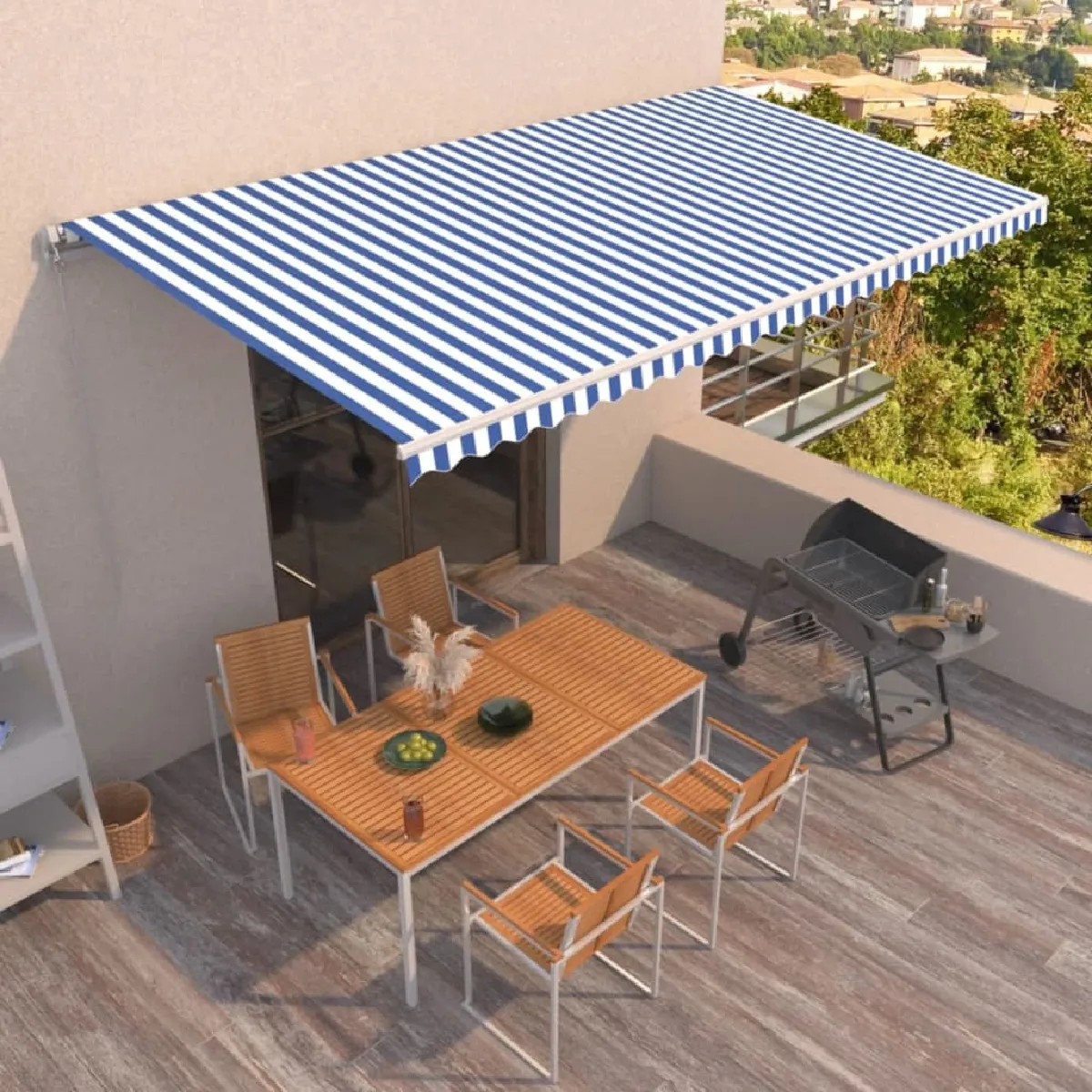 vidaXL Auvent rétractable automatique Jaune et 600x350 cm - vue 4