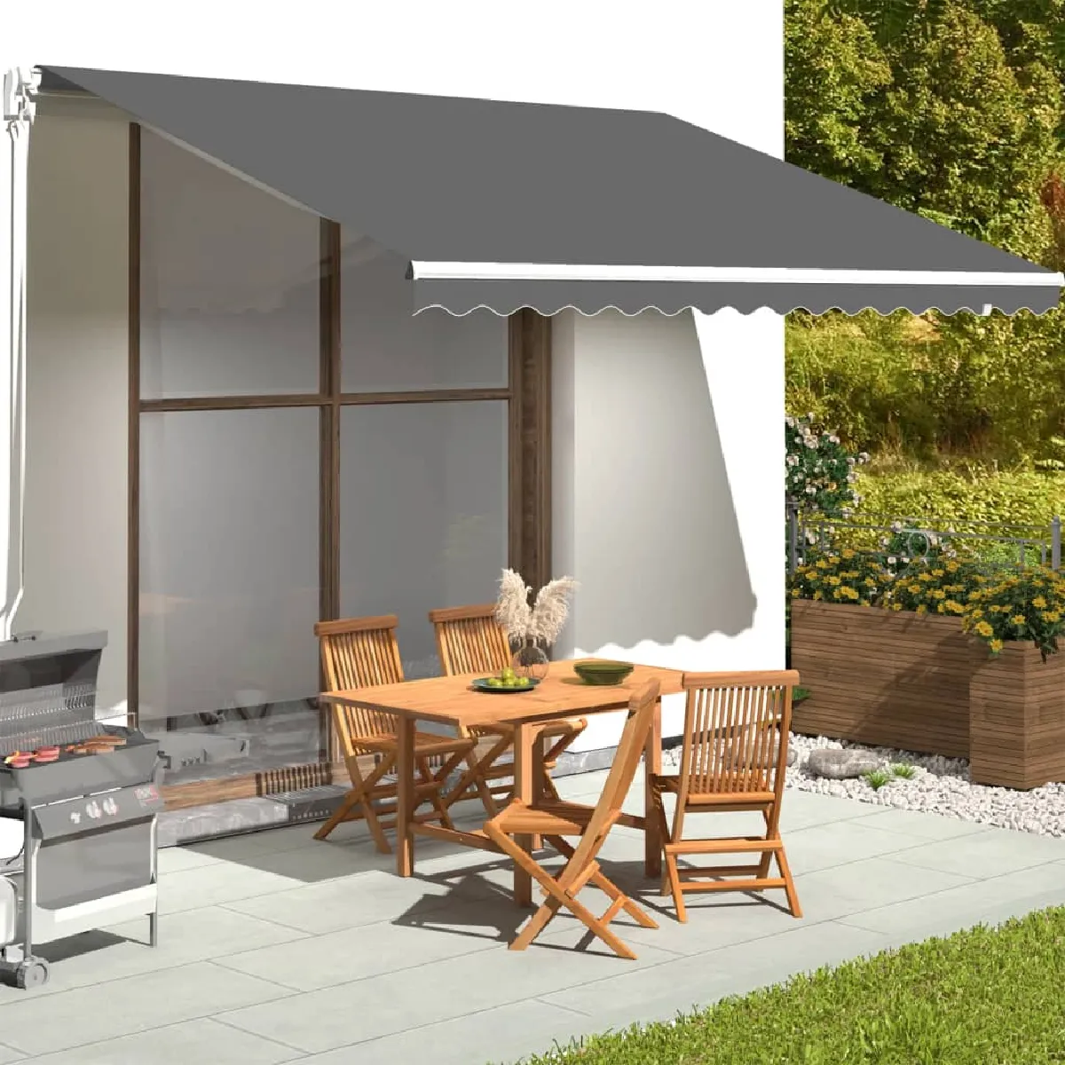 vidaXL Tissu de remplacement pour auvent 4 5x3 5